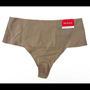 Spanx Undie-Tectable Thong Panties Size Large Cafe Au Lait NWT Underwear Nude